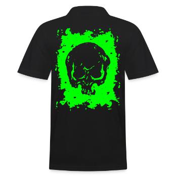 2reborn Skull Head Totenkopf Angst Tot Died 3 - Männer Poloshirt - Schwarz - Hinten - Kai (181cm)