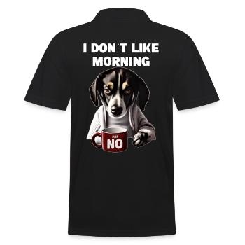 Je n’aime pas le chien grincheux du matin avec - Polo Homme - noir - Dos - Kai (181cm)