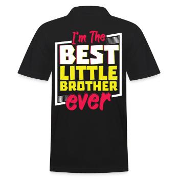 Im The Best little Brother Ever - Men's Polo Shirt - black - Back - Kai (181cm)