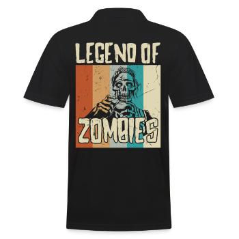 Legend Of Zombies - Men's Polo Shirt - black - Back - Kai (181cm)