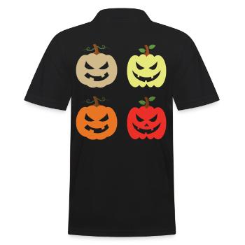 Cute Pumpkins - Men's Polo Shirt - black - Back - Kai (181cm)