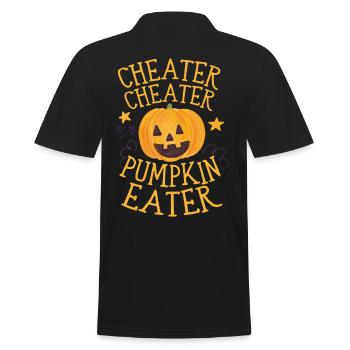 Cheater Pumpkin Eater - Men's Polo Shirt - black - Back - Kai (181cm)