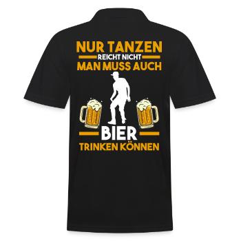 Tanzen Bier Party Musik Tänzer - Männer Poloshirt - Schwarz - Hinten - Kai (181cm)