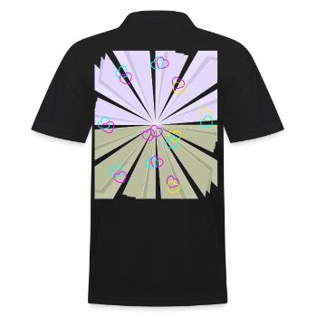 Herz Herzen Glückwunsch Gratulieren Geburtstag - Männer Poloshirt - Schwarz - Hinten - Kai (181cm)