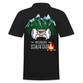 naturally sleep forest dwellers eco freak dream - Men's Polo Shirt - black - Back - Kai (181cm)