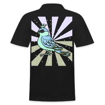 Wildlife Fantasy Bird Christmas Gift Child - Men's Polo Shirt - black - Back - Kai (181cm)