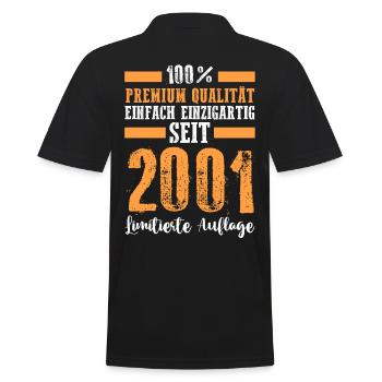 2004 22 Jahre Geburtstag - Männer Poloshirt - Schwarz - Hinten - Kai (181cm)