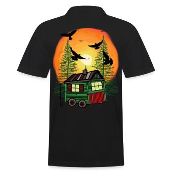 Habitants de la forêt Loisirs Remorque Camping Cabane Nature - Polo Homme - noir - Dos - Kai (181cm)