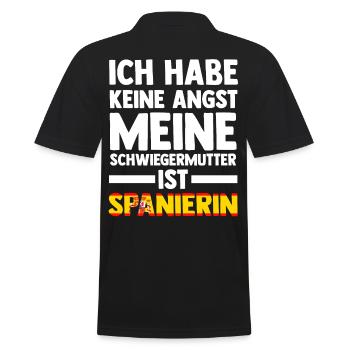 Ich habe keine Angst meine Schwiegermutter ist Spa - Männer Poloshirt - Schwarz - Hinten - Kai (181cm)