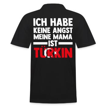 Ich habe keine Angst meine Mama ist Türkin - Männer Poloshirt - Schwarz - Hinten - Kai (181cm)