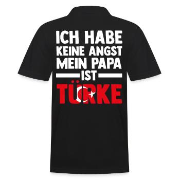 Ich habe keine Angst mein Papa ist Türke - Männer Poloshirt - Schwarz - Hinten - Kai (181cm)