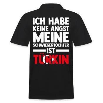 Ich habe keine Angst meine Schwiegertochter ist Tü - Männer Poloshirt - Schwarz - Hinten - Kai (181cm)