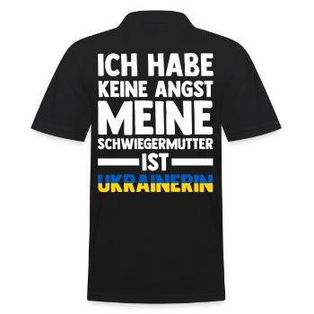 Ich habe keine Angst meine Schwiegermutter ist Ukr - Männer Poloshirt - Schwarz - Hinten - Kai (181cm)