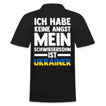 Ich habe keine Angst mein Schwiegersohn ist Ukrain - Männer Poloshirt - Schwarz - Hinten - Kai (181cm)