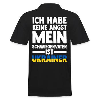 Ich habe keine Angst mein Schwiegervater ist Ukrai - Männer Poloshirt - Schwarz - Hinten - Kai (181cm)