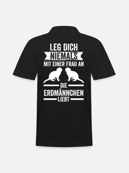 Erdmännchen - Männer Poloshirt - Schwarz