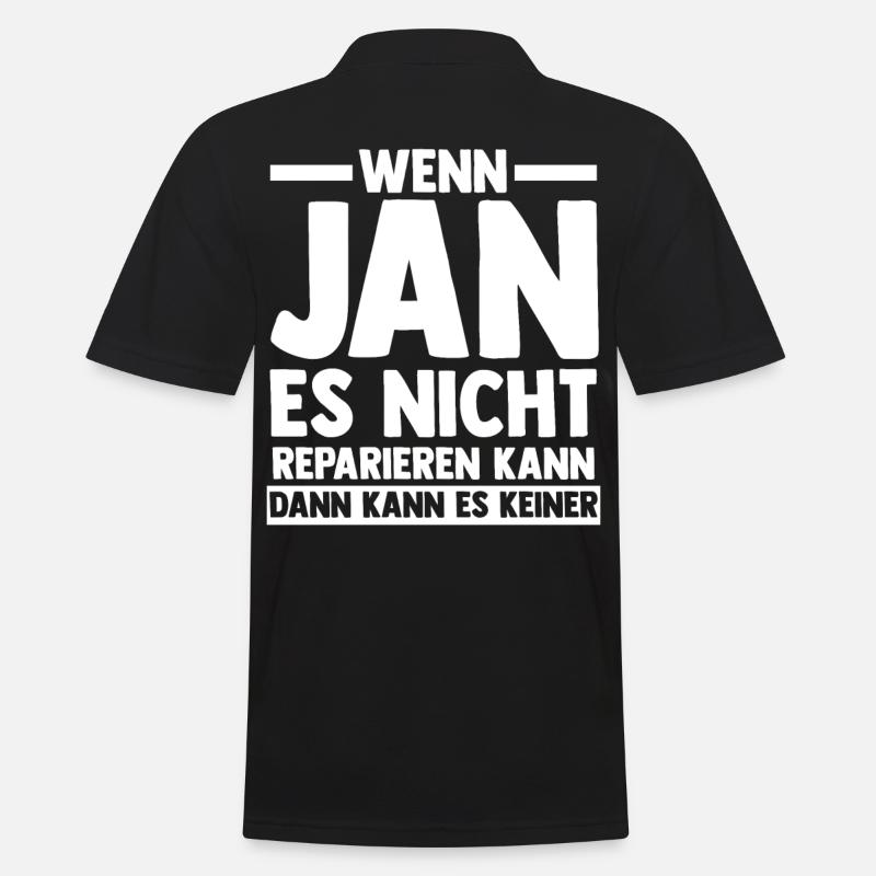 Jan - Männer Poloshirt - Schwarz