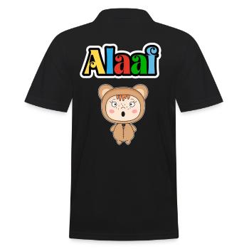Cute carnival animal, Kölle Alaaf, party bear - Men's Polo Shirt - black - Back - Kai (181cm)