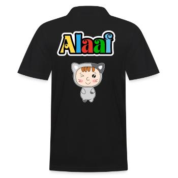 Mignon animal de carnaval, Kölle Alaaf, chat de fête - Polo Homme - noir - Dos - Kai (181cm)