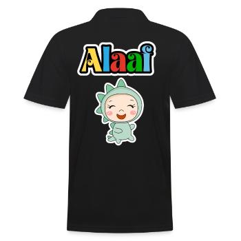 Cute Carnival Animal, Kölle Alaaf, Dinosaur - Men's Polo Shirt - black - Back - Kai (181cm)