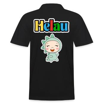 Süßes Karneval Tier, Meenz Helau, party - Männer Poloshirt - Schwarz - Hinten - Kai (181cm)