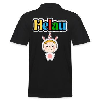 Süßes Karneval Tier, Meenz Helau, party - Männer Poloshirt - Schwarz - Hinten - Kai (181cm)