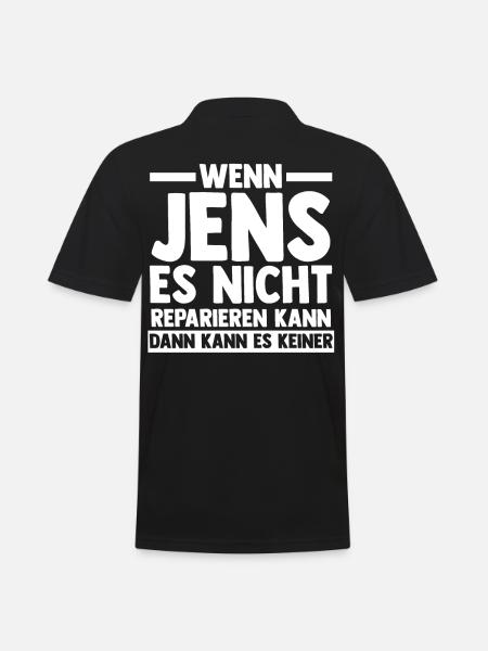Jens - Männer Poloshirt - Schwarz