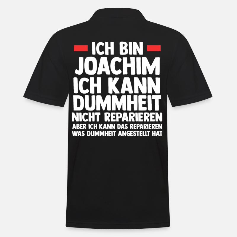 Joachim - Männer Poloshirt - Schwarz