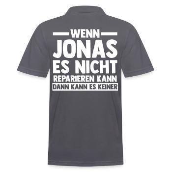 Jonas - Männer Poloshirt - Anthrazit - Hinten - Nico (186cm)
