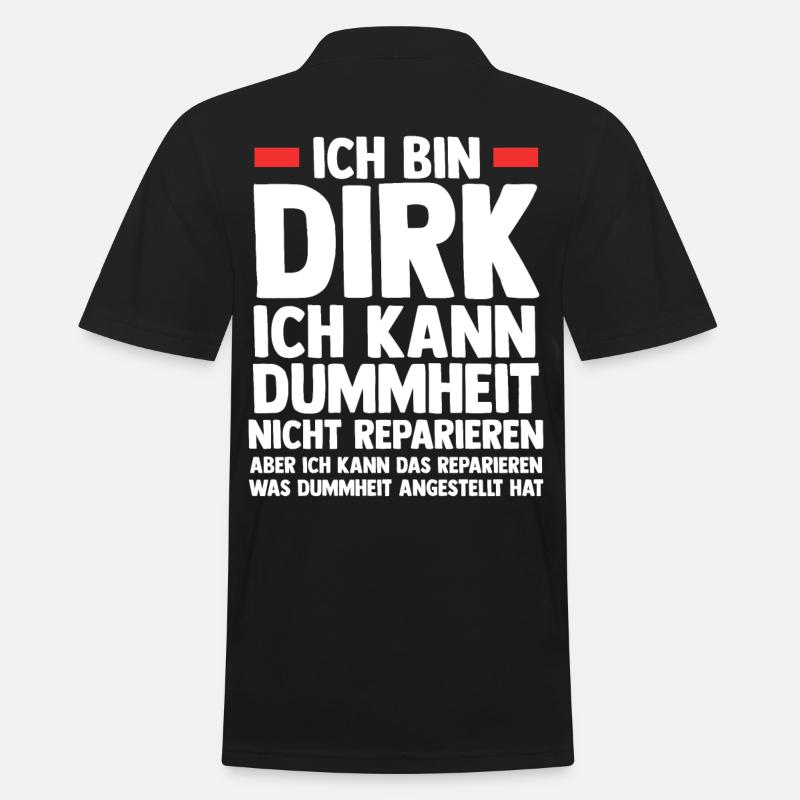Dirk - Männer Poloshirt - Schwarz