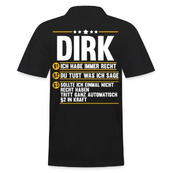 Dirk - Männer Poloshirt - Schwarz - Hinten - Kai (181cm)