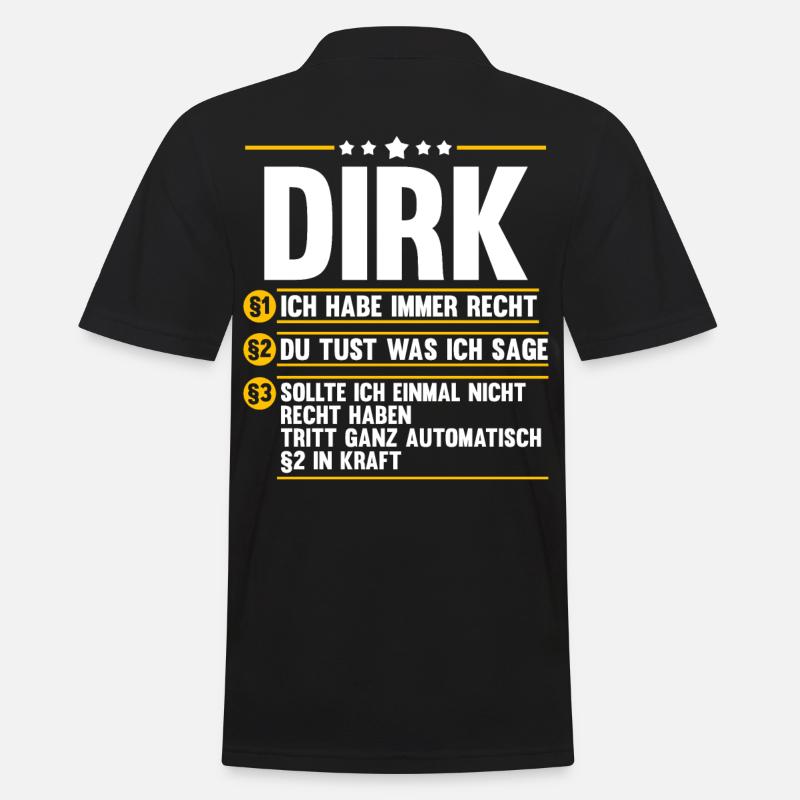Dirk - Männer Poloshirt - Schwarz