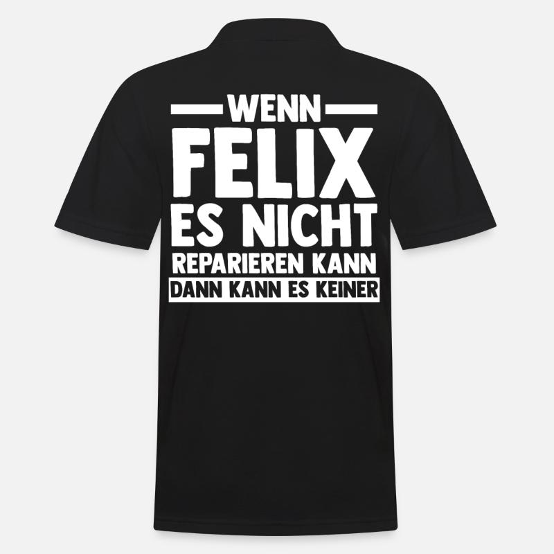Felix - Männer Poloshirt - Schwarz