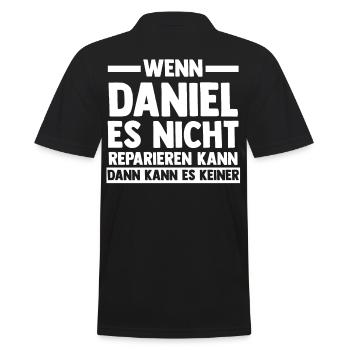 Daniel - Männer Poloshirt - Schwarz - Hinten - Kai (181cm)
