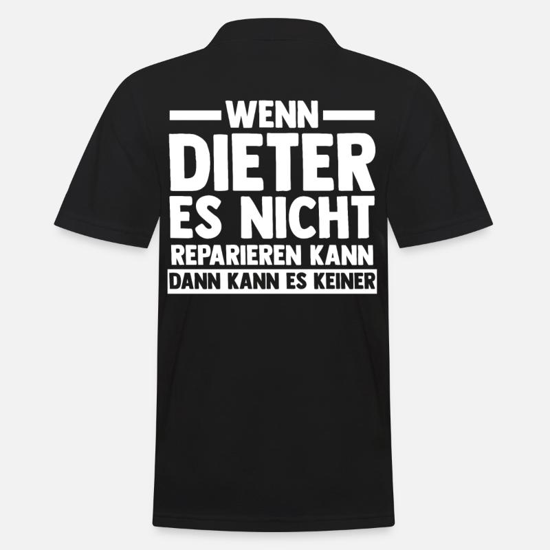 Dieter - Männer Poloshirt - Schwarz
