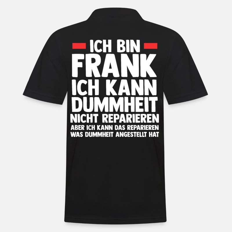 Frank - Männer Poloshirt - Schwarz