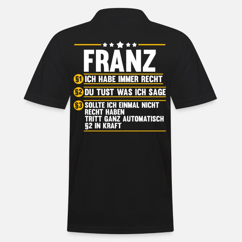 Franz - Männer Poloshirt - Schwarz