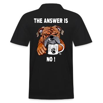 Tired and grumpy boxer dog cute Great Dane - Men's Polo Shirt - black - Back - Kai (181cm)