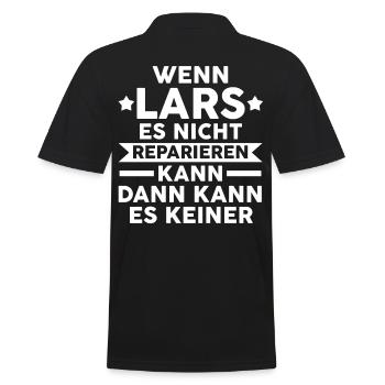 Lars - Männer Poloshirt - Schwarz - Hinten - Kai (181cm)