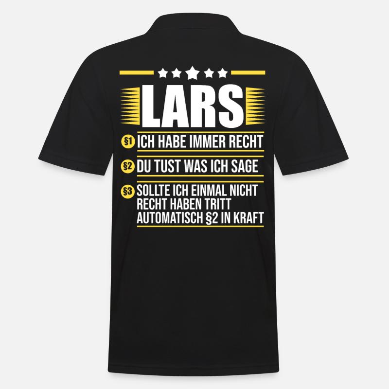 Lars - Männer Poloshirt - Schwarz