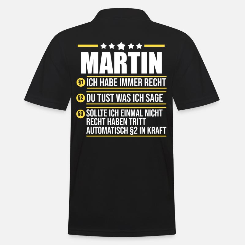 Martin - Männer Poloshirt - Schwarz