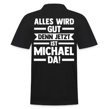 Michael - Men's Polo Shirt - black - Back - Kai (181cm)