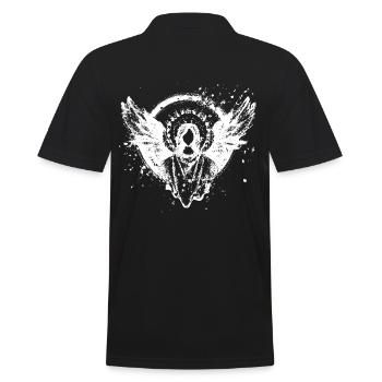 Angel Epic Beyond Death Resurrection Jesus God - Men's Polo Shirt - black - Back - Kai (181cm)