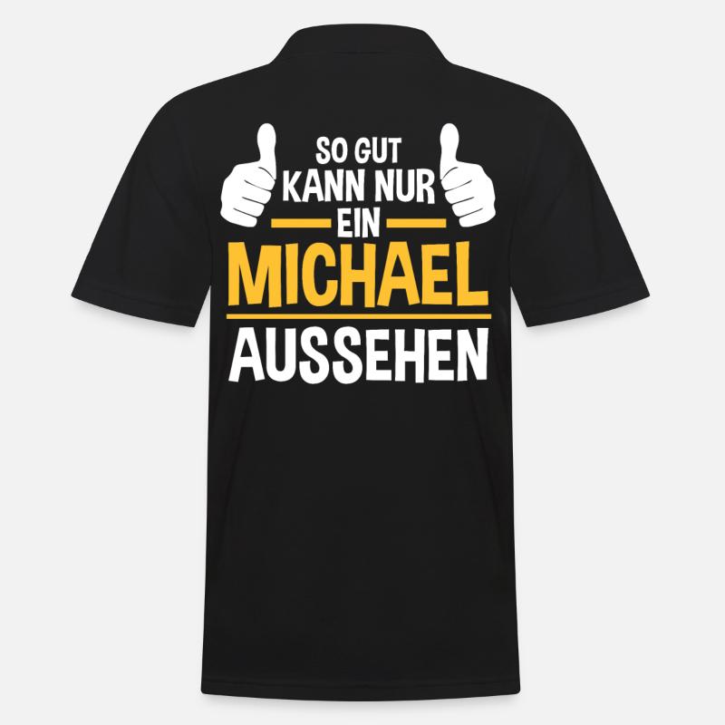 Michael - Männer Poloshirt - Schwarz