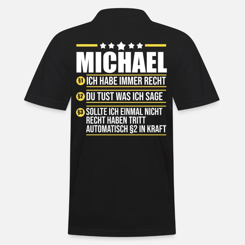 Michael - Männer Poloshirt - Schwarz
