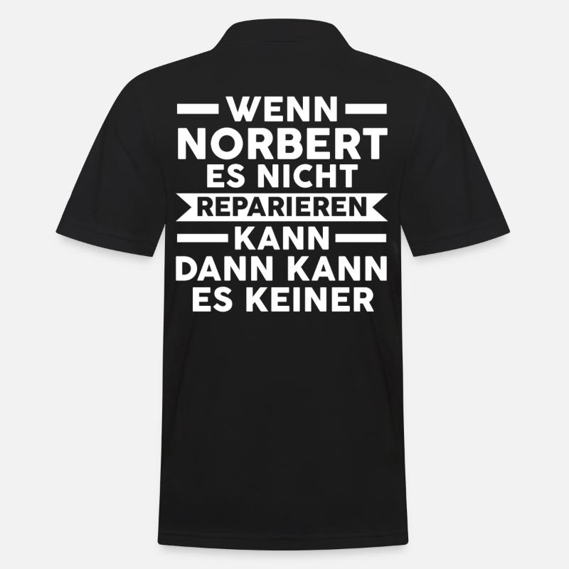 Norbert - Männer Poloshirt - Schwarz