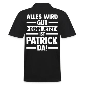 Patrick - Männer Poloshirt - Schwarz - Hinten - Kai (181cm)