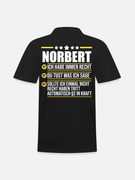 Norbert - Männer Poloshirt - Schwarz