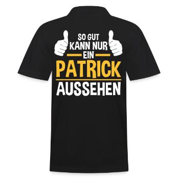 Patrick - Männer Poloshirt - Schwarz - Hinten - Kai (181cm)