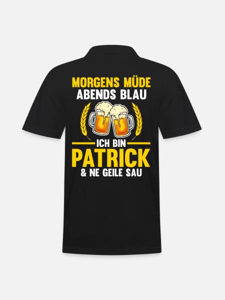 Patrick - Männer Poloshirt - Schwarz